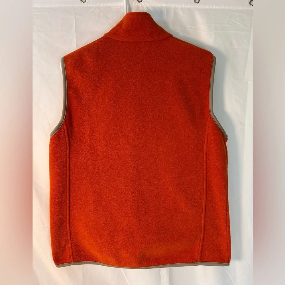 Woolrich Orange Fleece Vest Full Zip‎ and Pockets Women’s Size Large
